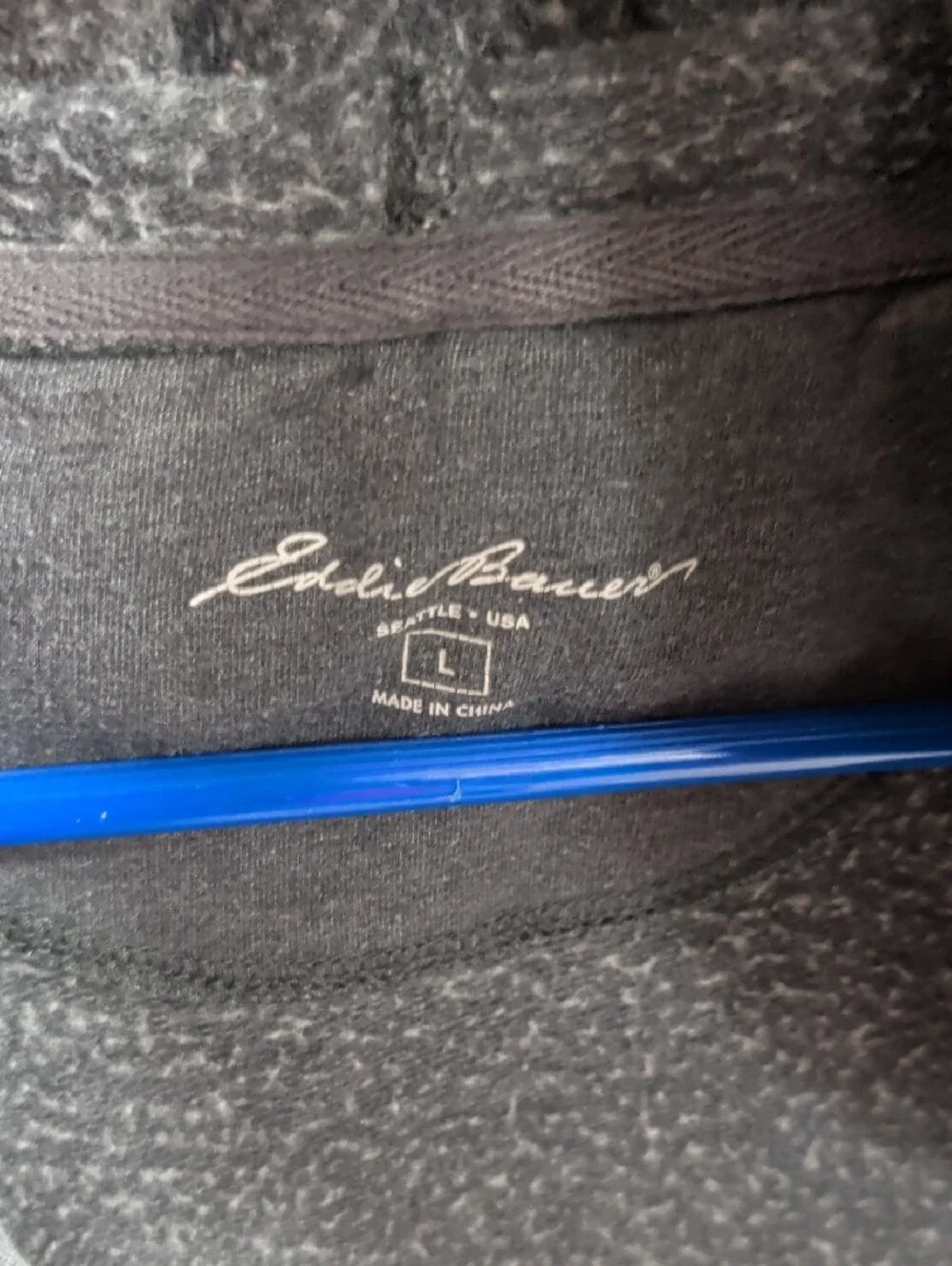 Eddie Bauer Charcoal Hooded Zip-Up Jacket